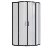 Ограждение душевое Вэлия 900х900х1950 мм без поддона четверть круга угловая тонированное стекло Santek 1.WH50.1.799