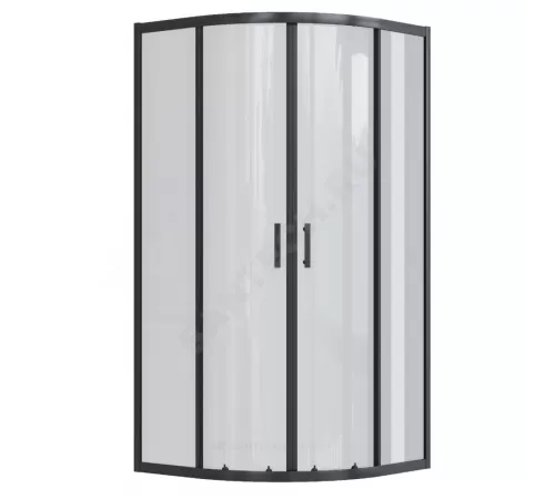 Ограждение душевое Вэлия 900х900х1950 мм без поддона четверть круга угловая тонированное стекло Santek 1.WH50.1.799