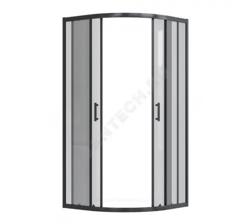 Ограждение душевое Вэлия 900х900х1950 мм без поддона четверть круга угловая тонированное стекло Santek 1.WH50.1.799