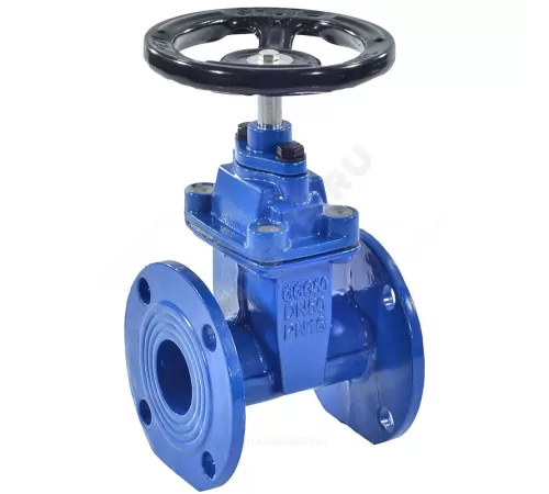 Задвижка чугун 30ч39р аналог МЗВ обрезиненный клин EPDM гайка чугун, шток сталь Ду 100 Ру16 фл RMCX