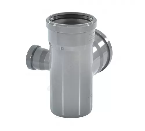 Крестовина НПВХ 2-плоскостная серая Дн 110х110х50х87гр б/нап левая в/к ТУ 6-49-33-92 Агригазполимер