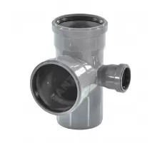 Крестовина НПВХ 2-плоскостная серая Дн 110х110х50х87гр б/нап левая в/к ТУ 6-49-33-92 Агригазполимер