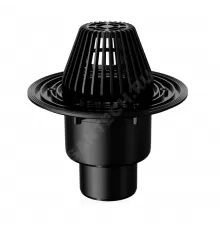 Воронка кровельная VB 310.0 Y с вертикальным выпуском PP Дн 50/75/110 с листвоуловителем, без прижимного фланца Fachmann 01.183