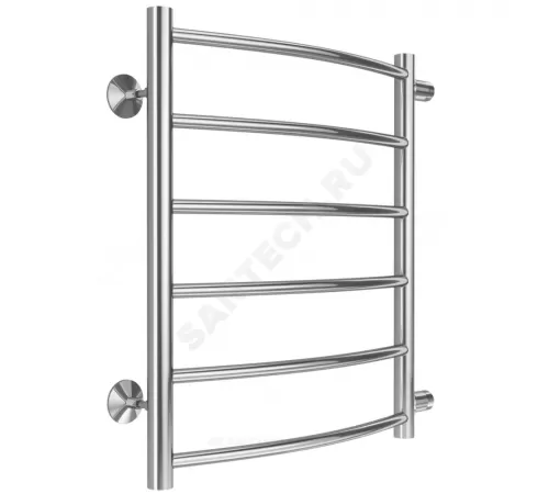 Полотенцесушитель водяной нерж сталь Лесенка (1") НР 500х600мм 6П боковое подключение Классик Терминус 4670078530219