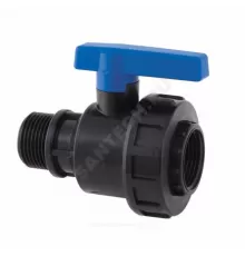 Кран шаровой компрессионный 1"x1" НР/ВР Ру10 RTP (РосТурПласт) 22076