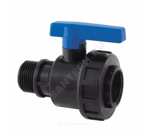 Кран шаровой компрессионный 1/2"x1/2" НР/ВР Ру10 RTP (РосТурПласт) 18377