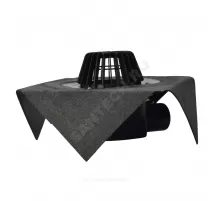 Воронка кровельная HL64.1H с горизонтальным выпуском PP Дн 75/110 с листвоуловителем, электрообогревом, теплоизоляцией, гидроизоляционным полимербитумным полотном 500мм HL HL64.1H