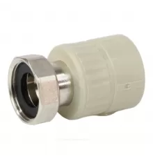 Муфта PP-R комбинированная серая Дн 25х1/2" с накидной гайкой VALFEX 10139225Г