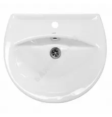 Умывальник подвесной Аттика 48 1 отверстие под смеситель по центру белый Sanita WB.PD/Attica/48-C/WHT.G/S1