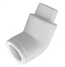 Угольник PP-R белый Дн 32х45гр Ру25 внутр/наруж пайка RTP (РосТурПласт) 14223