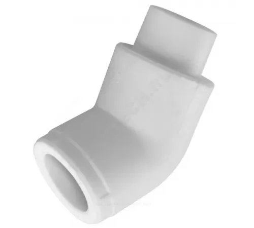 Угольник PP-R белый Дн 32х45гр Ру25 внутр/наруж пайка RTP (РосТурПласт) 14223