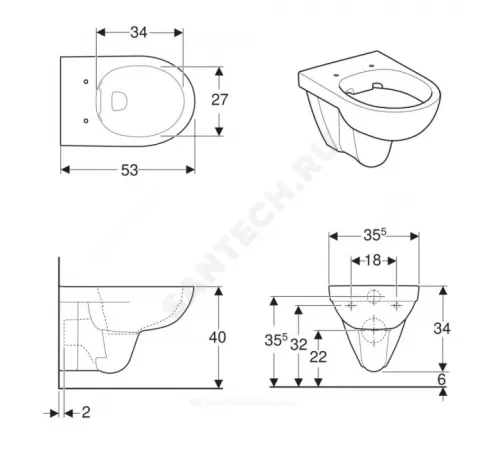 Унитаз подвесной
