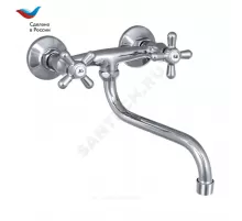 Смеситель для кухонной мойки двуручный Прораб О-серия Славен СЛ-ДВ-О24