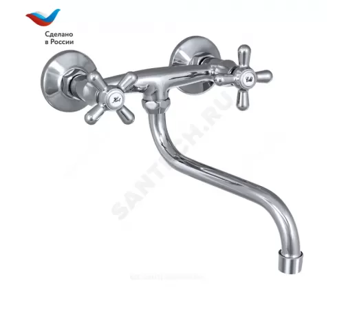 Смеситель для кухонной мойки двуручный Прораб О-серия Славен СЛ-ДВ-О24