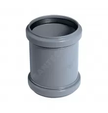 Муфта PP-H ремонтная серая Дн 110 б/нап в/к Политэк 301110