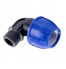 Отвод компрессионный ПЭ Дн 25х1"х90гр НР Ру16 RTP (РосТурПласт) 14700