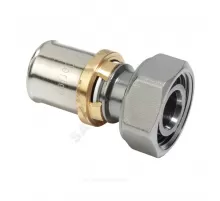 Соединитель для МП/PE-X труб латунь пресс Дн 20х3/4" под евроконус с накидной гайкой RM179E Giacomini RM179X106