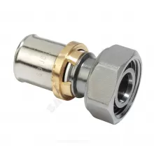 Соединитель для МП/PE-X труб латунь пресс Дн 20х3/4" под евроконус с накидной гайкой RM179E Giacomini RM179X106