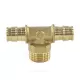 Тройник для PE-X труб радиальный латунь Дн 20х1/2"х20 НР РОС