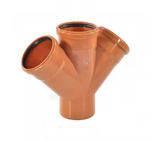 Крестовина PP-B 1-плоскостная коричневая Дн 110х110х110х45гр б/нап в/к VALFEX 33110110