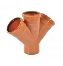 Крестовина PP-B 1-плоскостная коричневая Дн 110х110х110х45гр б/нап в/к VALFEX 33110110