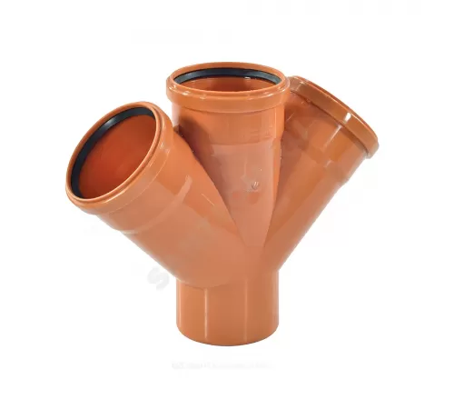 Крестовина PP-B 1-плоскостная коричневая Дн 110х110х110х45гр б/нап в/к VALFEX 33110110