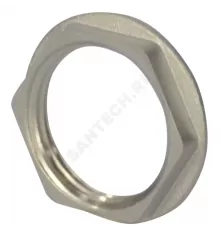 Контргайка латунь никель реборда Ду 15 (1/2") ВР SantechSystems