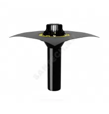 Воронка кровельная VM/Н с вертикальным выпуском PP Дн 110 с листвоуловителем, битумным полотном Fachmann 01.121