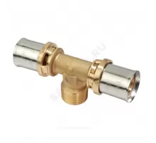 Тройник для МП/PE-X труб латунь пресс Дн 32х1"х32 НР RM153 Giacomini RM153Y059