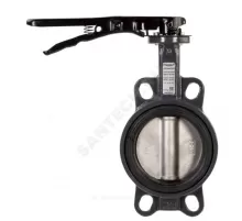 Затвор дисковый поворотный чугун ЗДМ 03 Ду 100 Ру16 межфл с рукояткой диск чугун манжета EPDM Ридан 082X4404R