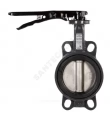 Затвор дисковый поворотный чугун ЗДМ 03 Ду 100 Ру16 межфл с рукояткой диск чугун манжета EPDM Ридан 082X4404R