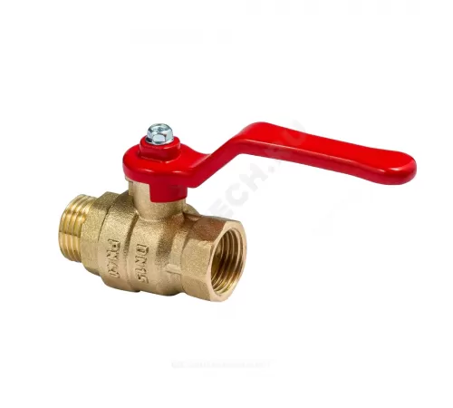 Кран шаровой латунь Эксперт Ду 32 Ру40 ВР/НР полнопроходной рычаг Dist 124Р