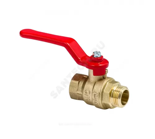 Кран шаровой латунь Эксперт Ду 32 Ру40 ВР/НР полнопроходной рычаг Dist 124Р