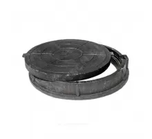 Люк полимер (средний) серый/черный круглый 760х630 h=110мм 60кН Сантехкомплект