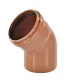 Отвод НПВХ коричневый Дн 110х45гр б/нап в/к Агригазполимер