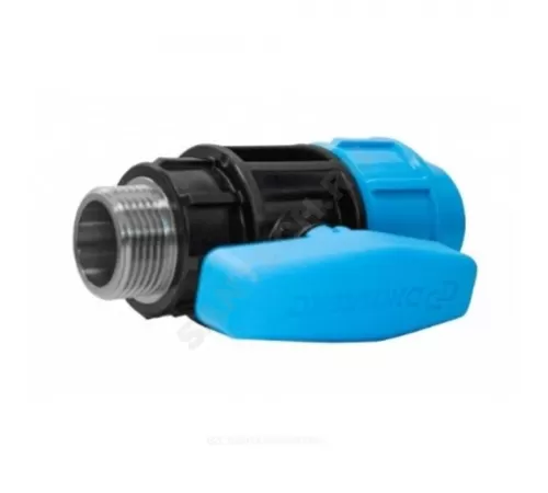 Кран шаровой компрессионный Дн 32х1" НР Ру12,5 ПРО Джилекс 9165