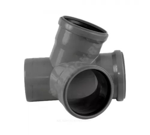 Крестовина PP-H 2-плоскостная серая HT HTED Дн 110х110х110х87гр б/нап в/к Ostendorf 115940