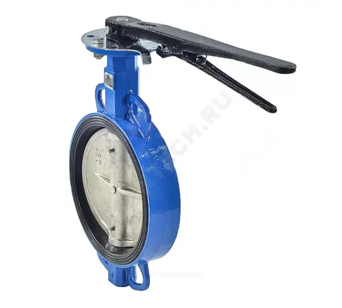 Затвор дисковый поворотный чугун Ду 65 Ру16 межфл с рукояткой диск чугун манжета EPDM RMCX