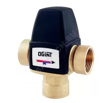 Клапан смесительный термостатический седельный латунь Ду 15 Ру10 1/2" ВР Kvs=2.15м3/ч Tн=30-65C боковой выход Ogint