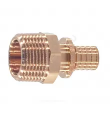 Муфта для PE-X труб аксиальная бронза Дн 16х1/2" НР RAUTITAN RX+ Rehau 14563111001