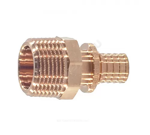 Муфта для PE-X труб аксиальная бронза Дн 16х1/2" НР RAUTITAN RX+ Rehau 14563111001