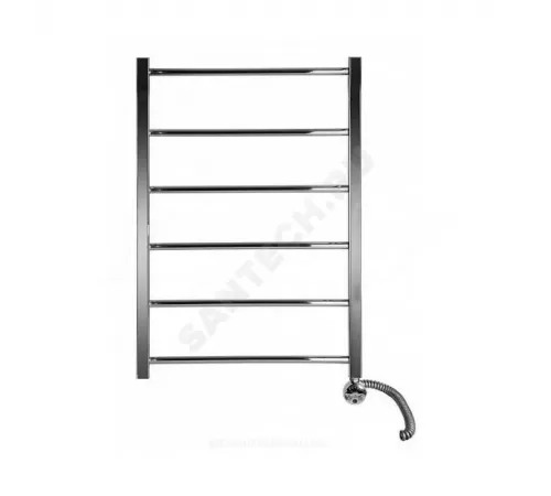 Полотенцесушитель электрический нерж сталь Лесенка 500х600мм 5П ТЭН справа Классика-Люкс Элит-Металл Э-39-06