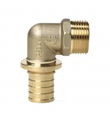 Угольник для PE-X труб аксиальный бронза Дн 16х1/2" НР RX+ Рехау 14563533001