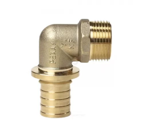 Угольник для PE-X труб аксиальный бронза Дн 20х1/2" НР RX+ Рехау 14563473001