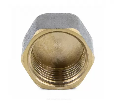 Заглушка латунь никель Ду 15 (1/2") ВР 9016 ГОСТ 32585-2013 Aquasfera 9016-01