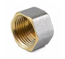 Заглушка латунь никель Ду 15 (1/2") ВР 9016 ГОСТ 32585-2013 Aquasfera 9016-01