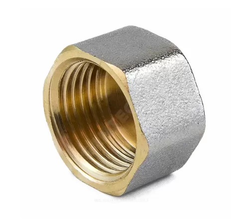 Заглушка латунь никель Ду 15 (1/2") ВР 9016 ГОСТ 32585-2013 Aquasfera 9016-01