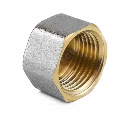 Заглушка латунь никель Ду 15 (1/2") ВР 9016 ГОСТ 32585-2013 Aquasfera 9016-01