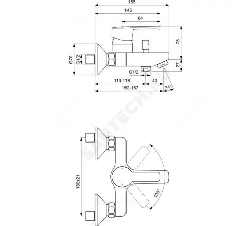 Промо-комплект для ванны с душем UNO Vidima BD127AA .