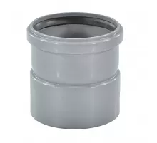 Муфта PP-H насадная с уплотнительной манжетой серая HT HTAM Дн 110 б/нап в/к Ostendorf 115810